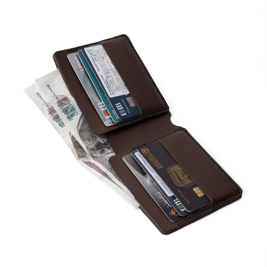 Brown bifold leather wallet - Spiš.