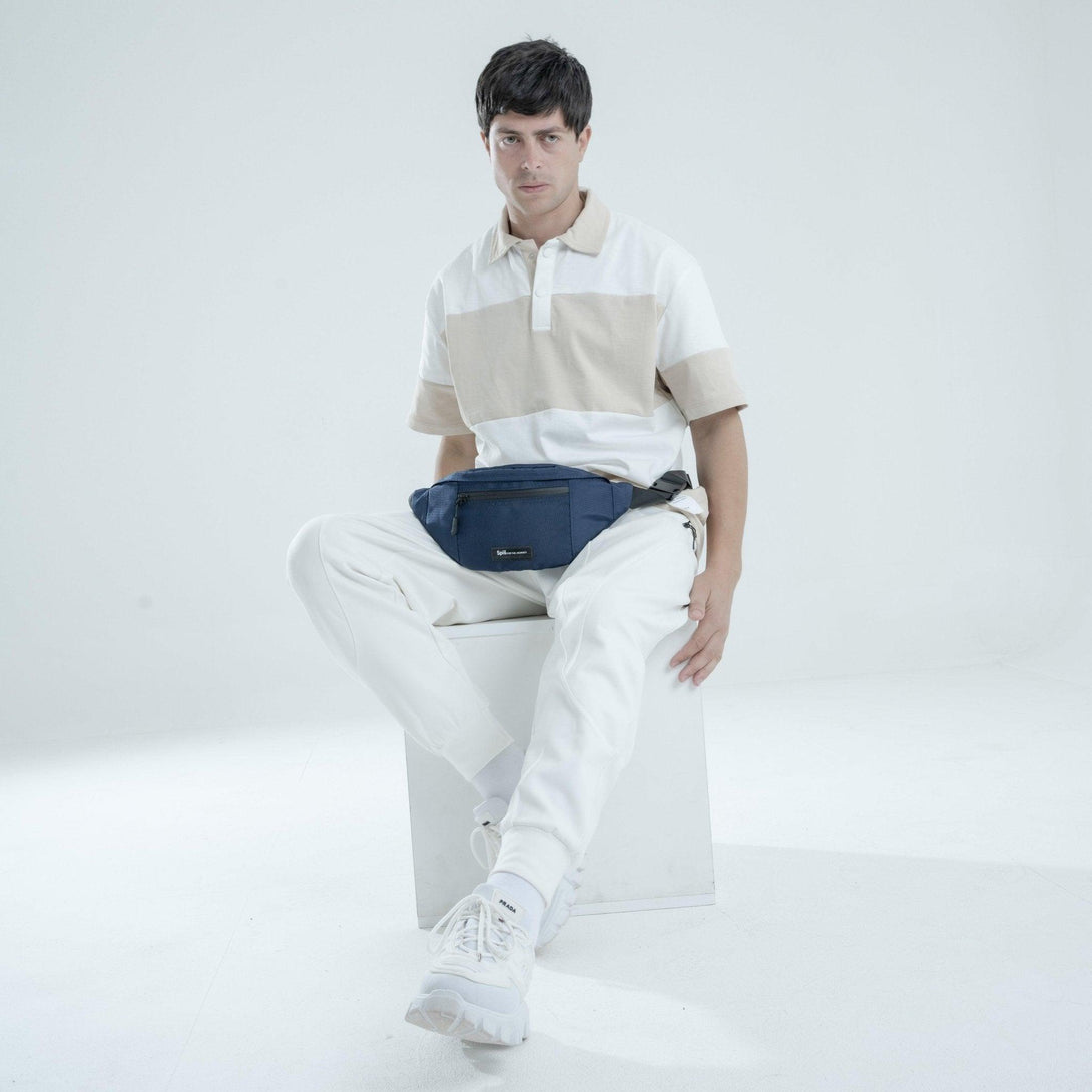 Bailey Fanny Pack - waist bag on waist like belt - Blue - Spiš.