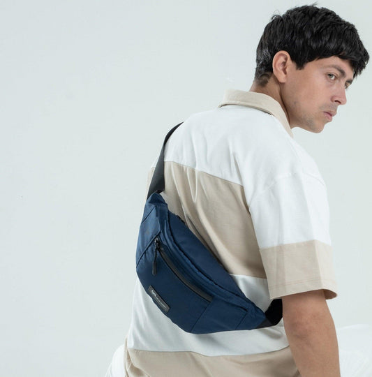 Bailey Fanny Pack - waist bag main backside - Blue - Spiš.